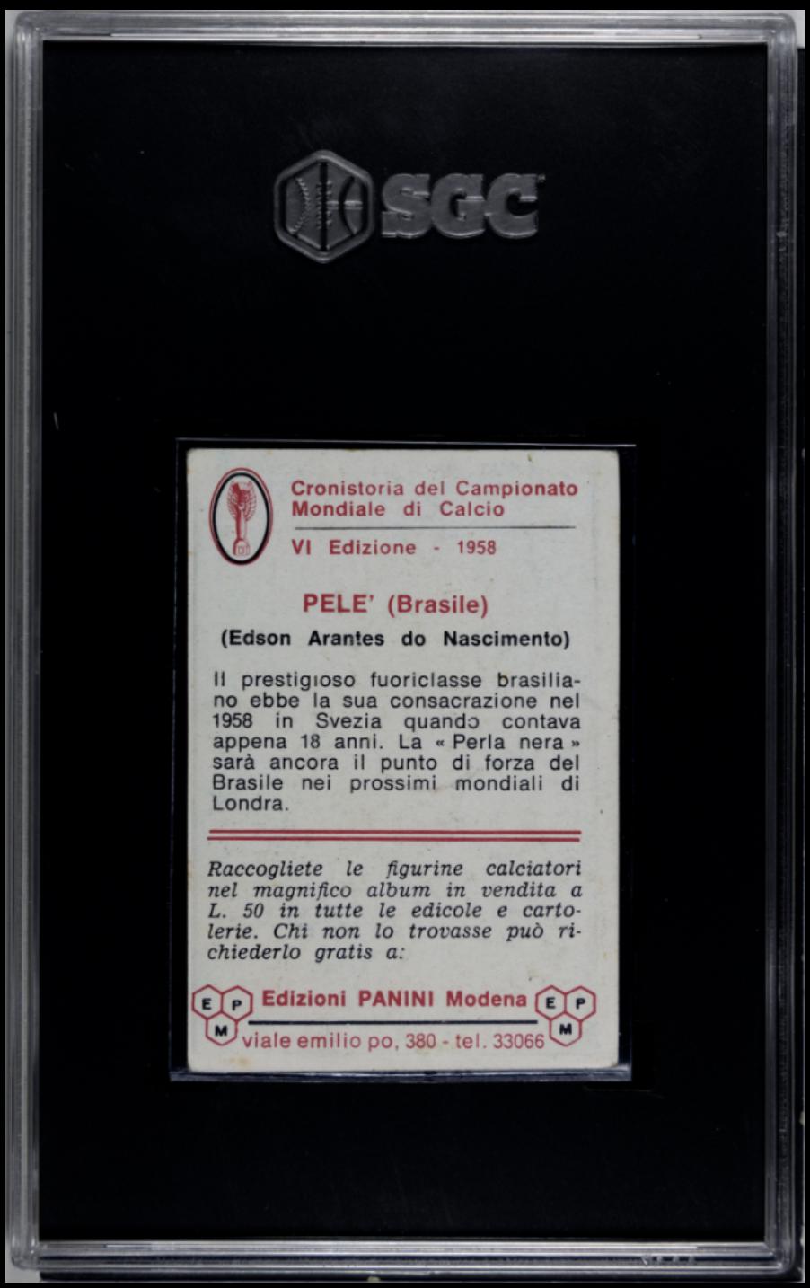 1965-66 Panini Calciatori World Cup History Pele SGC 2.5 GD+