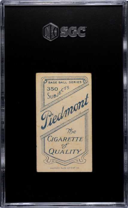 1910 T206 Piedmont 350/25 Hands At Chest SGC 2.5 GD+ Nice Color