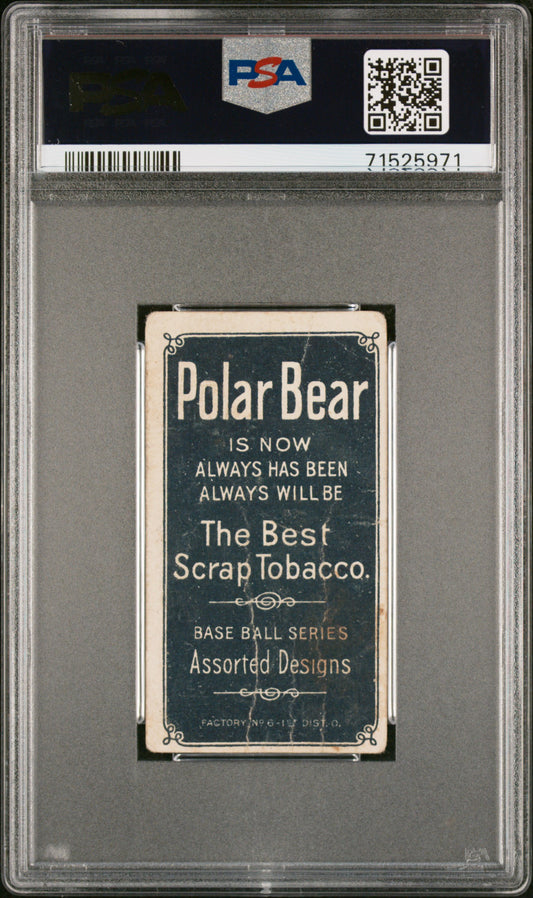 1909-11 T206 Polar Bear Joe Tinker Bat Off Shoulder PSA 1 New Label