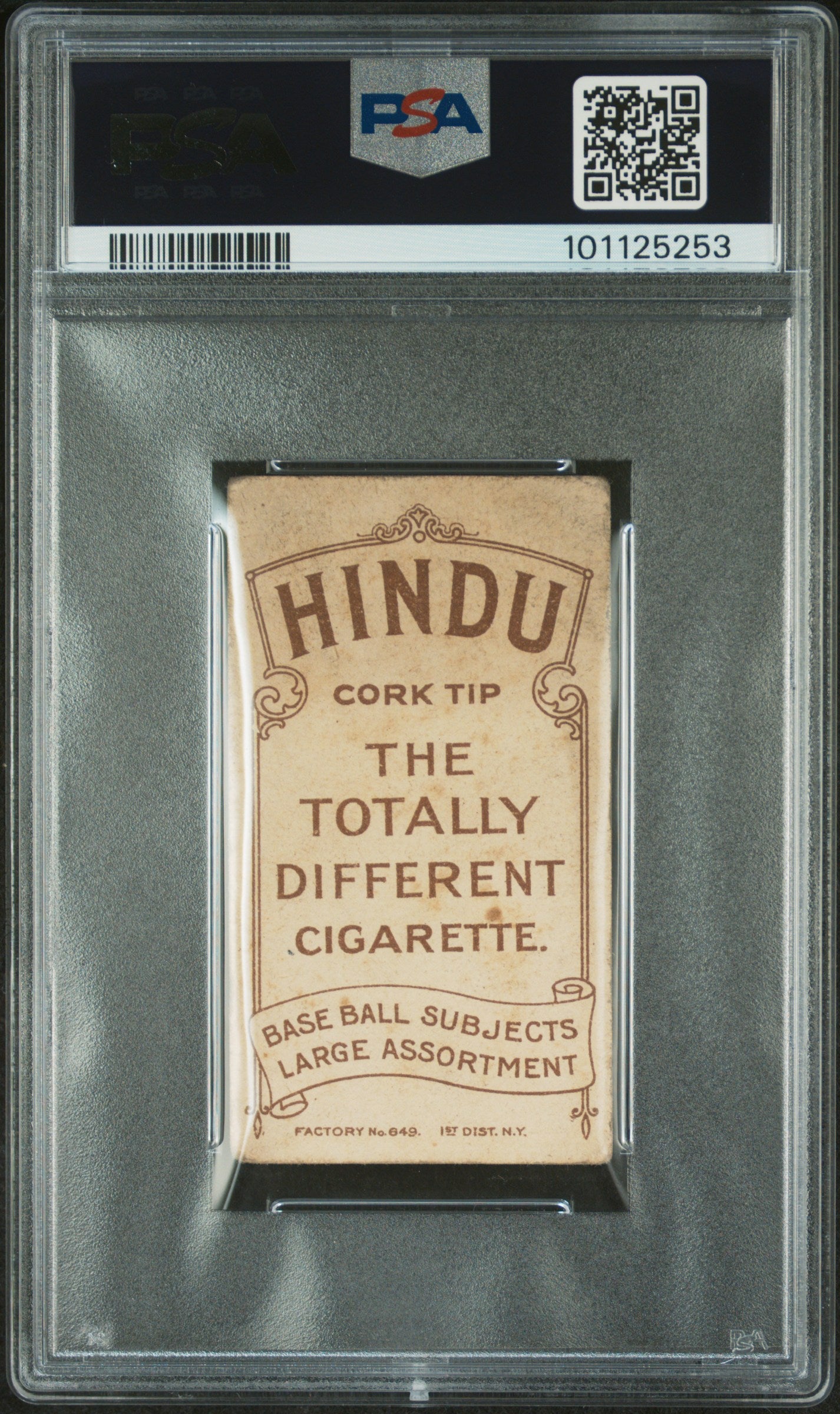 1909-11 T206 Hindu Brown Wilbur Goode Good PSA 1.5 New Label