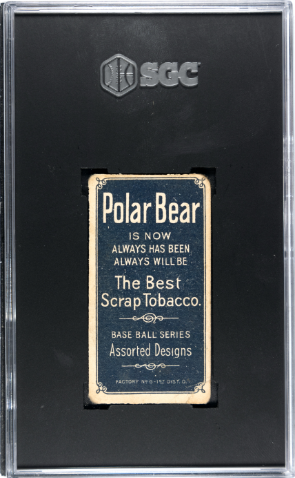 1909-11 T206 Polar Bear Walter Johnson Hands at Chest SGC Authentic