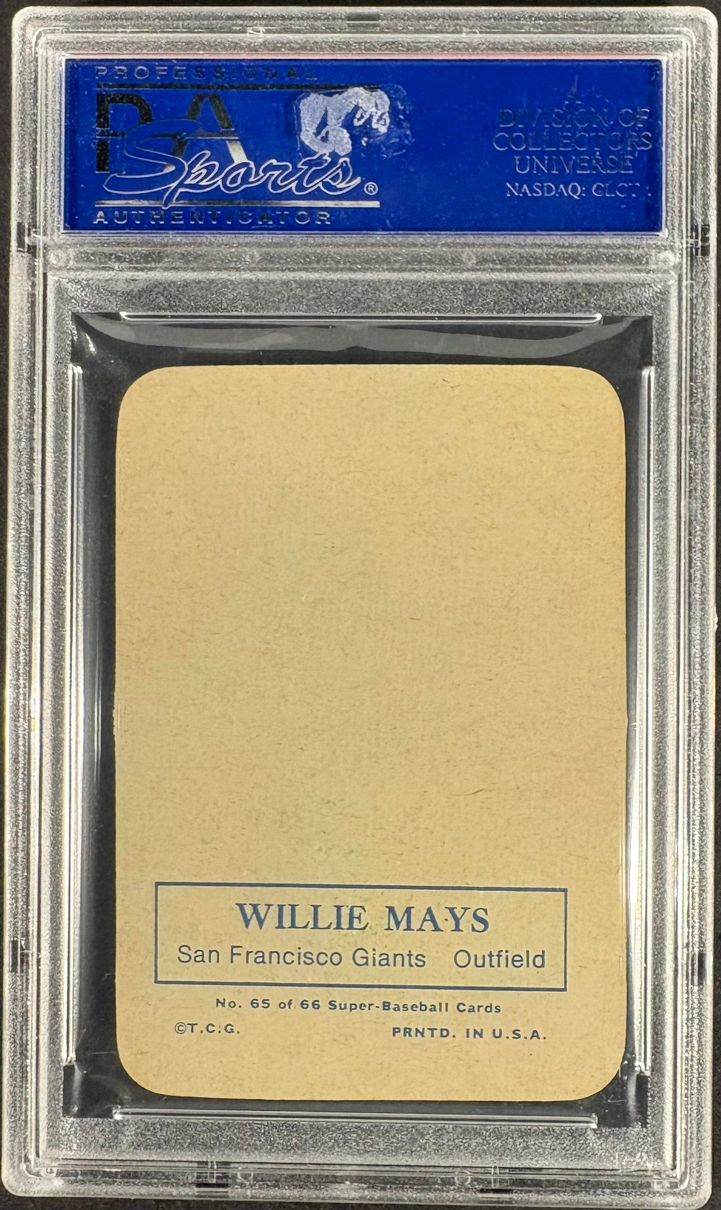 1969 Topps Super #65 Willie Mays PSA 9 MINT High Grade NONE HIGHER