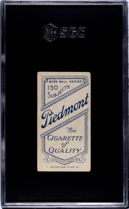 1909 T206 Piedmont 150/25 Christy Mathewson White Cap SGC 3 STUNNING