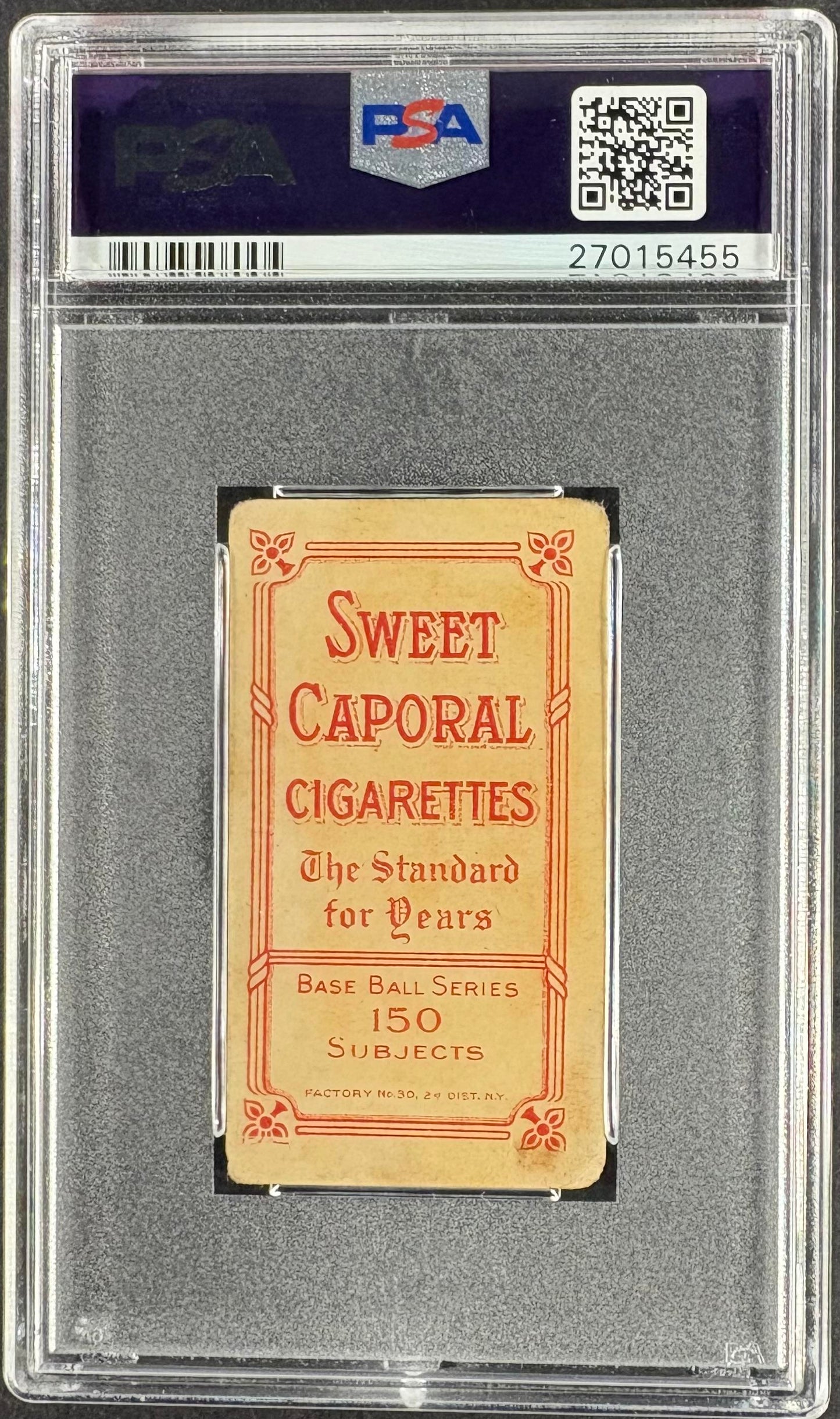 1909 T206 Sweet Caporal 150 Ty Cobb Green Portrait PSA 2 GD CREASE FREE