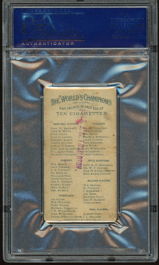1887 N28 Allen & Ginter Mike Kelly PSA 3 mk (back stamp) CREASE FREE