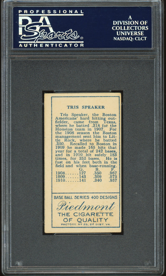 1911 T205 Gold Border Tris Speaker PSA 4.5 VG-EX+
