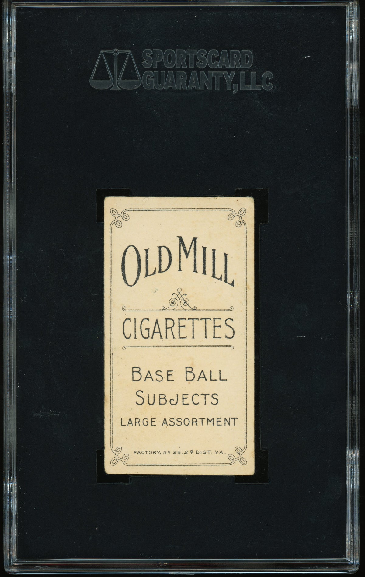 1909 T206 OLD MILL Walter Johnson Hands At Chest SGC 3 VG