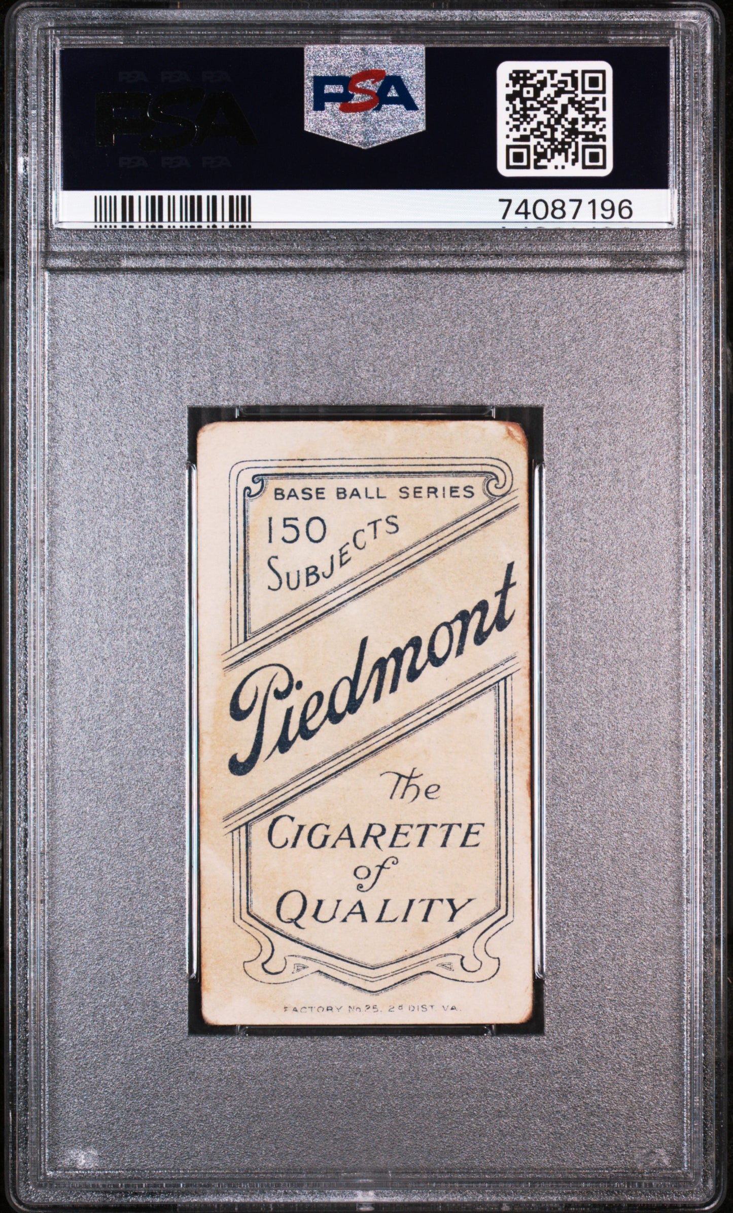 1909-11 T206 Piedmont 150 Ed Walsh PSA 2 GD New Label