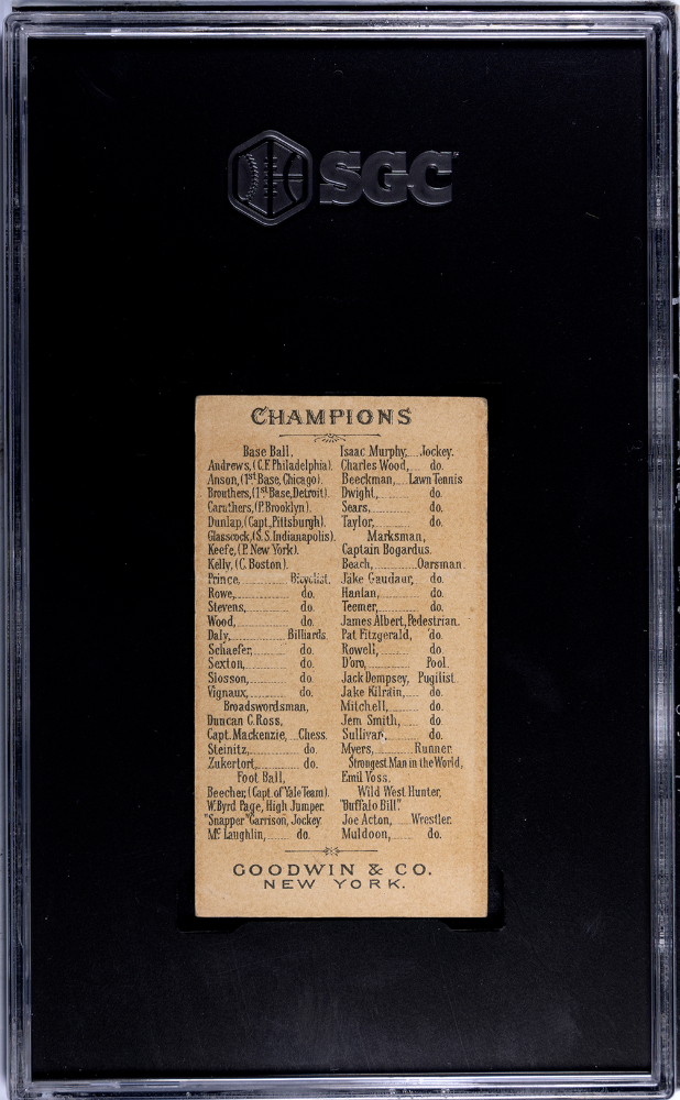 1888 Goodwin Champions N162 Mike King Kelly SGC 3 VG Nice Eye Appeal