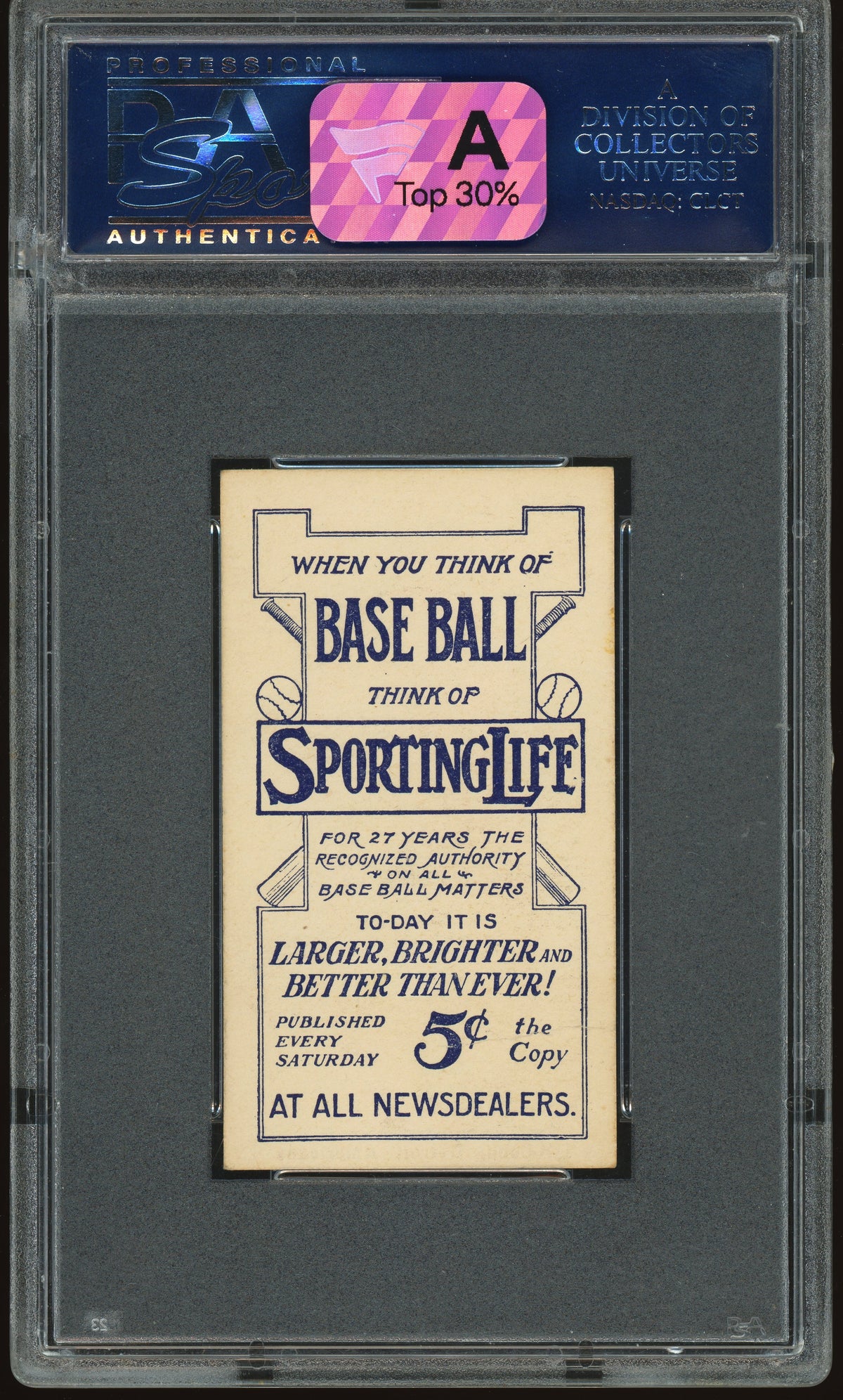 1911 M116 Sporting Life Ty Cobb Pastel PSA 3 VG FAN-A TOP 30% EYE APPEAL