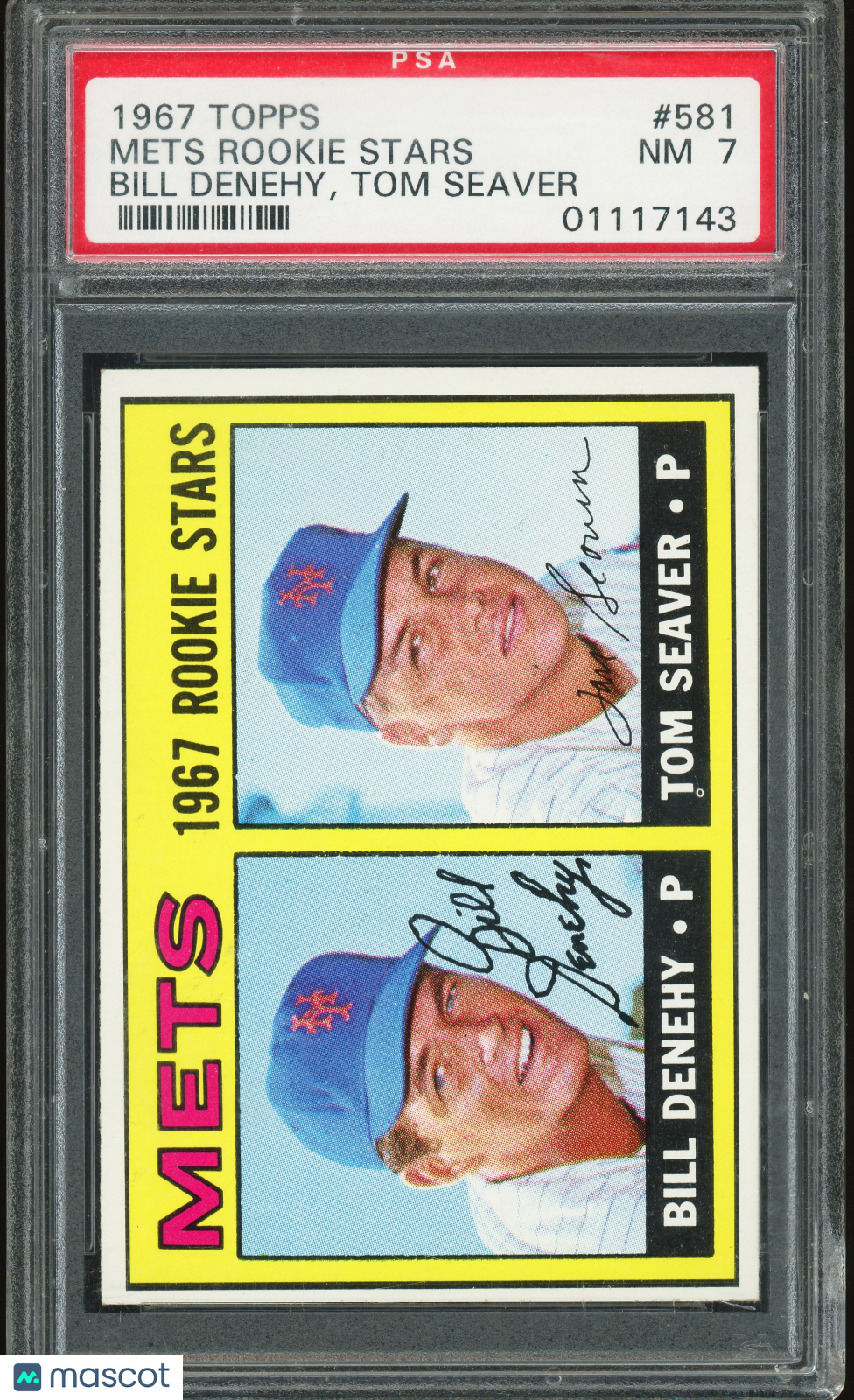 1967 Topps #581 Tom Seaver RC Rookie PSA 7 NM Near Mint