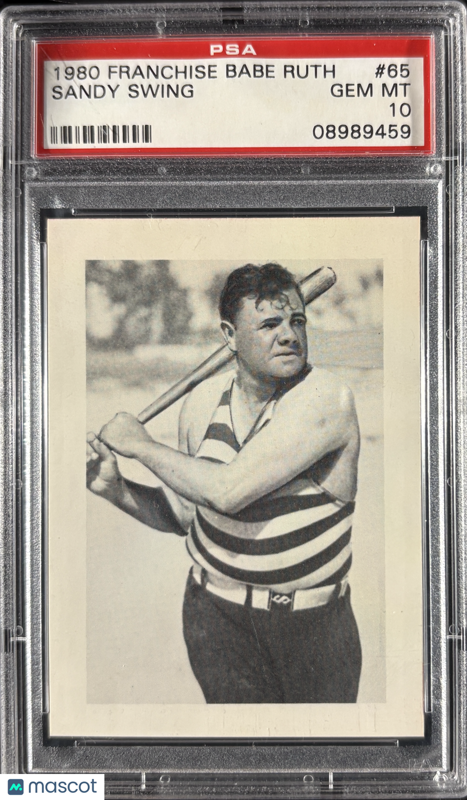 1980 Franchise Babe Ruth #65 Sandy Swing PSA 10 GEM MT
