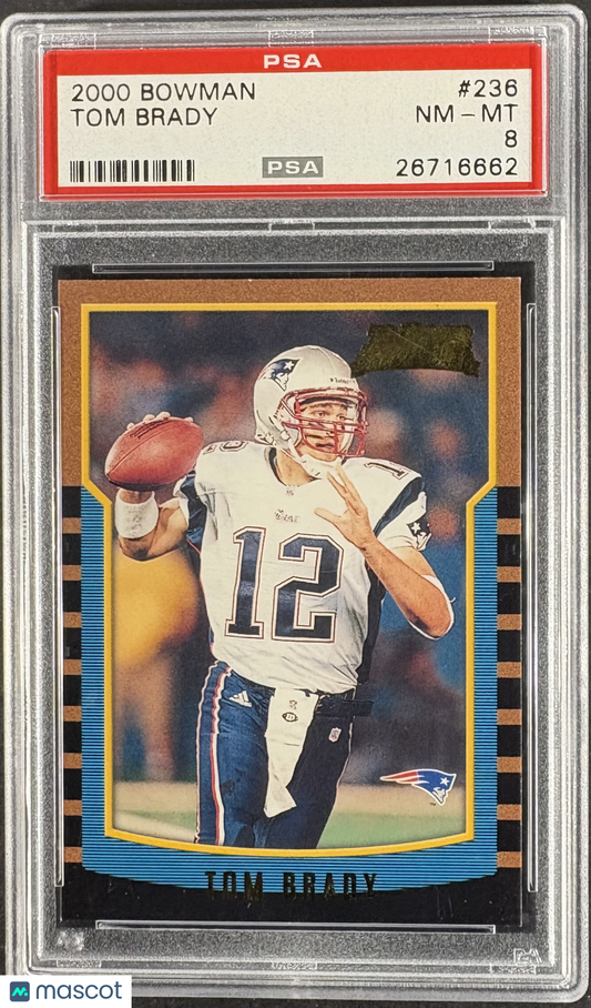 2000 Bowman Tom Brady #236 RC Rookie PSA 8 NM-MT