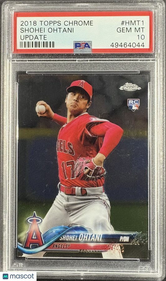 2018 Topps Chrome Update Shohei Ohtani RC Rookie Pitching #HMT1 PSA 10 GEM MINT