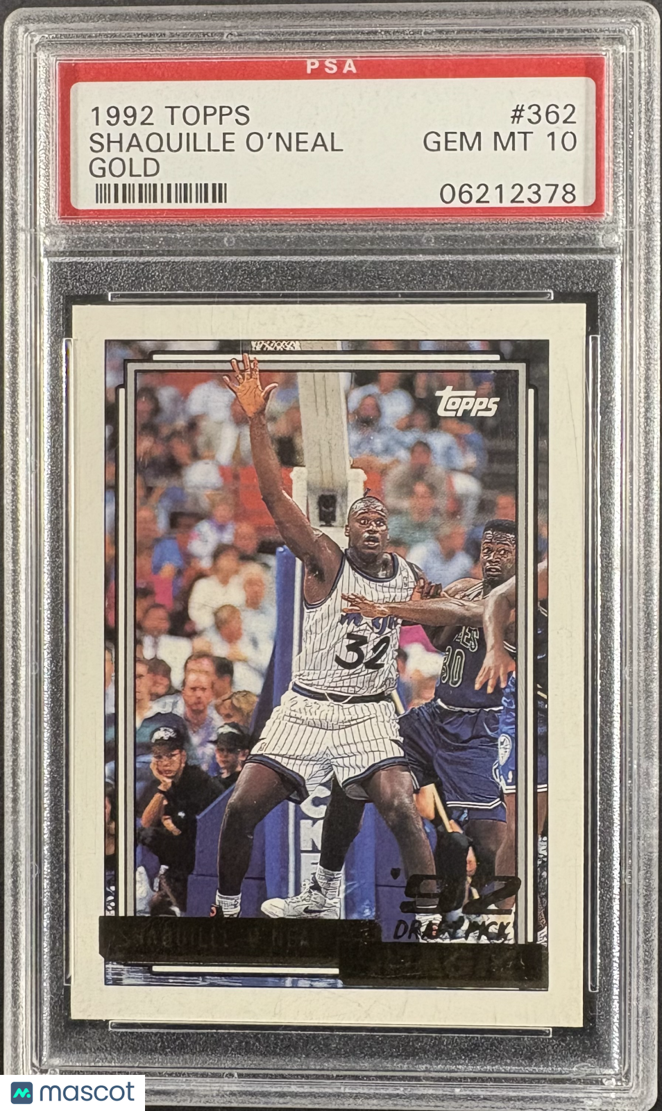 1992 Topps GOLD Shaquille O'Neal RC Rookie #362 PSA 10 GEM MINT
