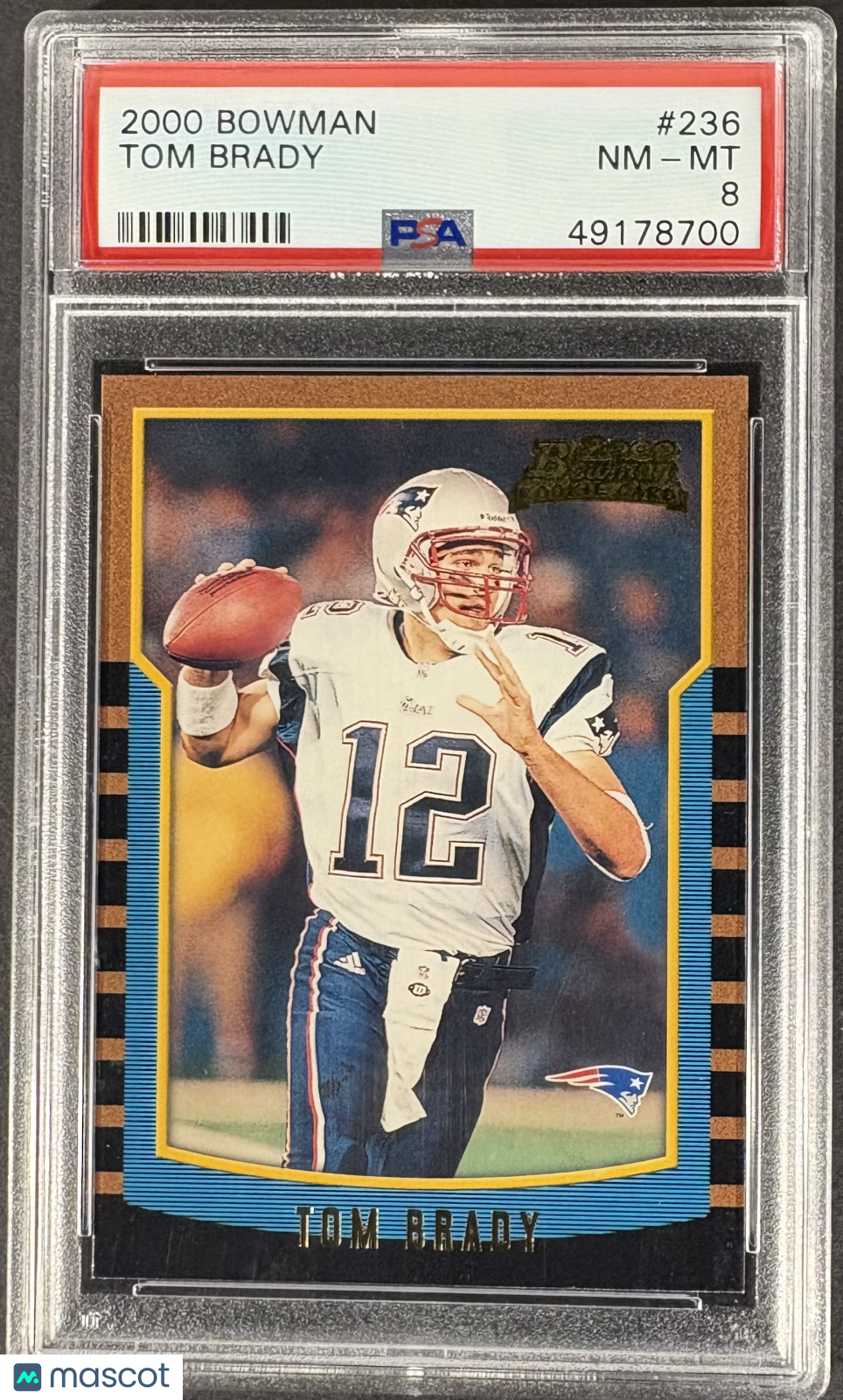 2000 Bowman Tom Brady RC Rookie #236 PSA 8 NM-MT