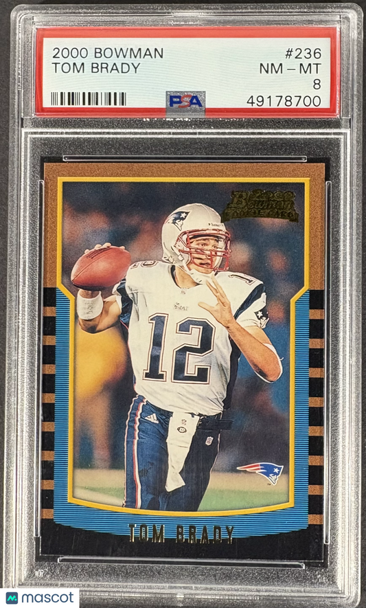 2000 Bowman Tom Brady RC Rookie #236 PSA 8 NM-MT