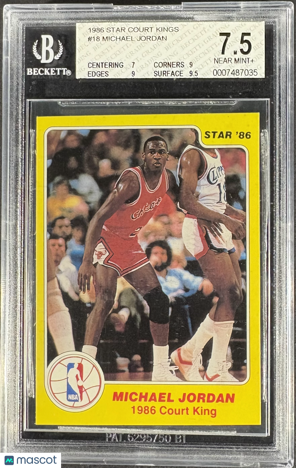 1986 Star Court Kings Michael Jordan #18 BGS 7.5 NM+