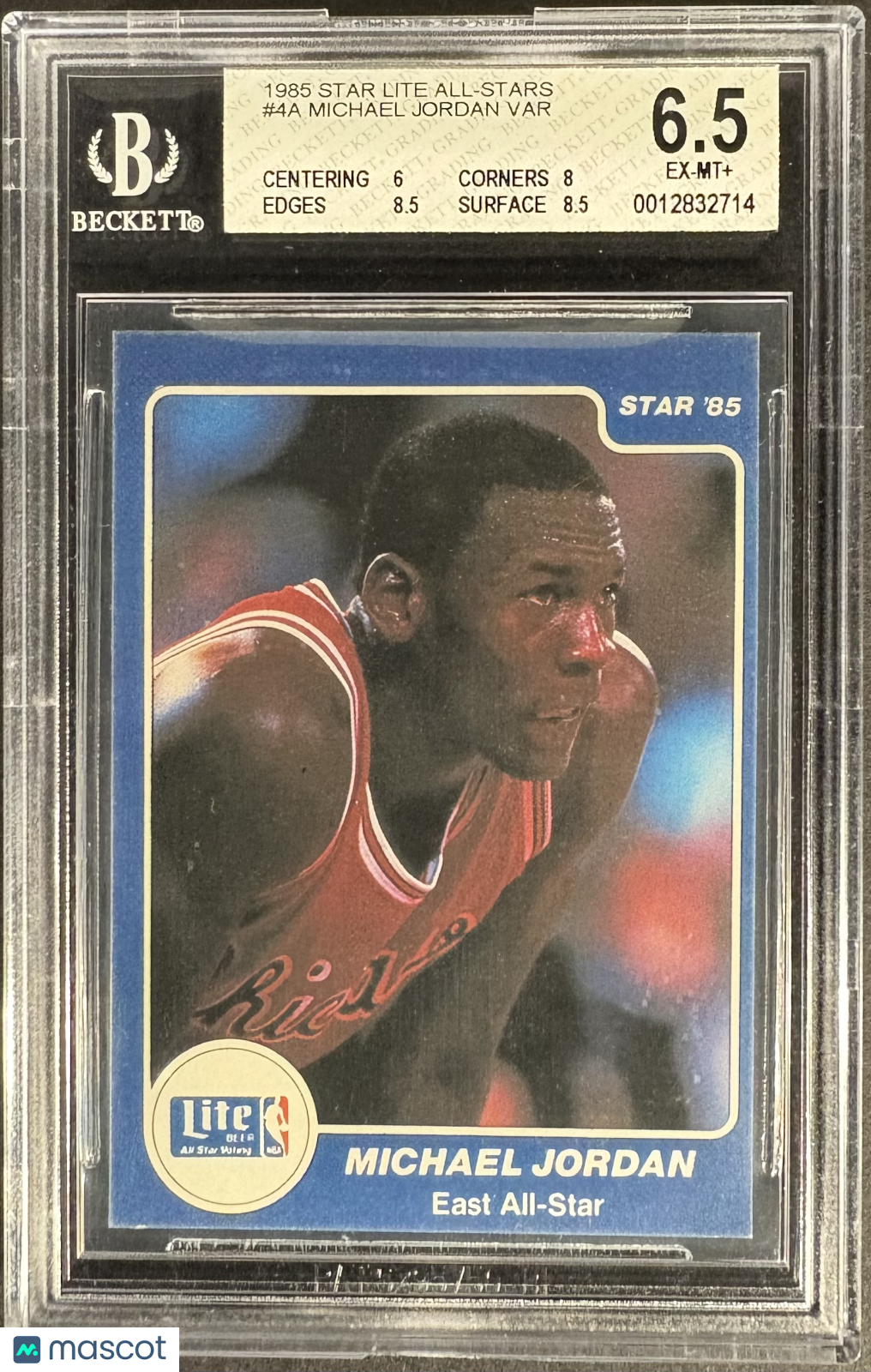1985 Star Miller Lite All-Stars Michael Jordan #4A BGS 6.5 EX-MT+
