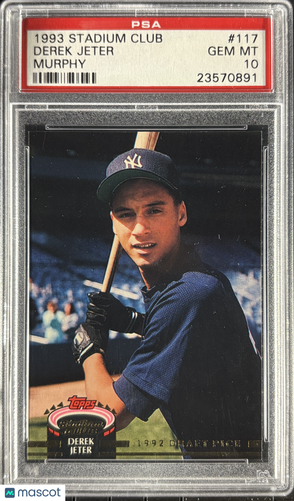 1993 Stadium Club Murphy #117 Derek Jeter RC Rookie PSA 10 GEM MINT