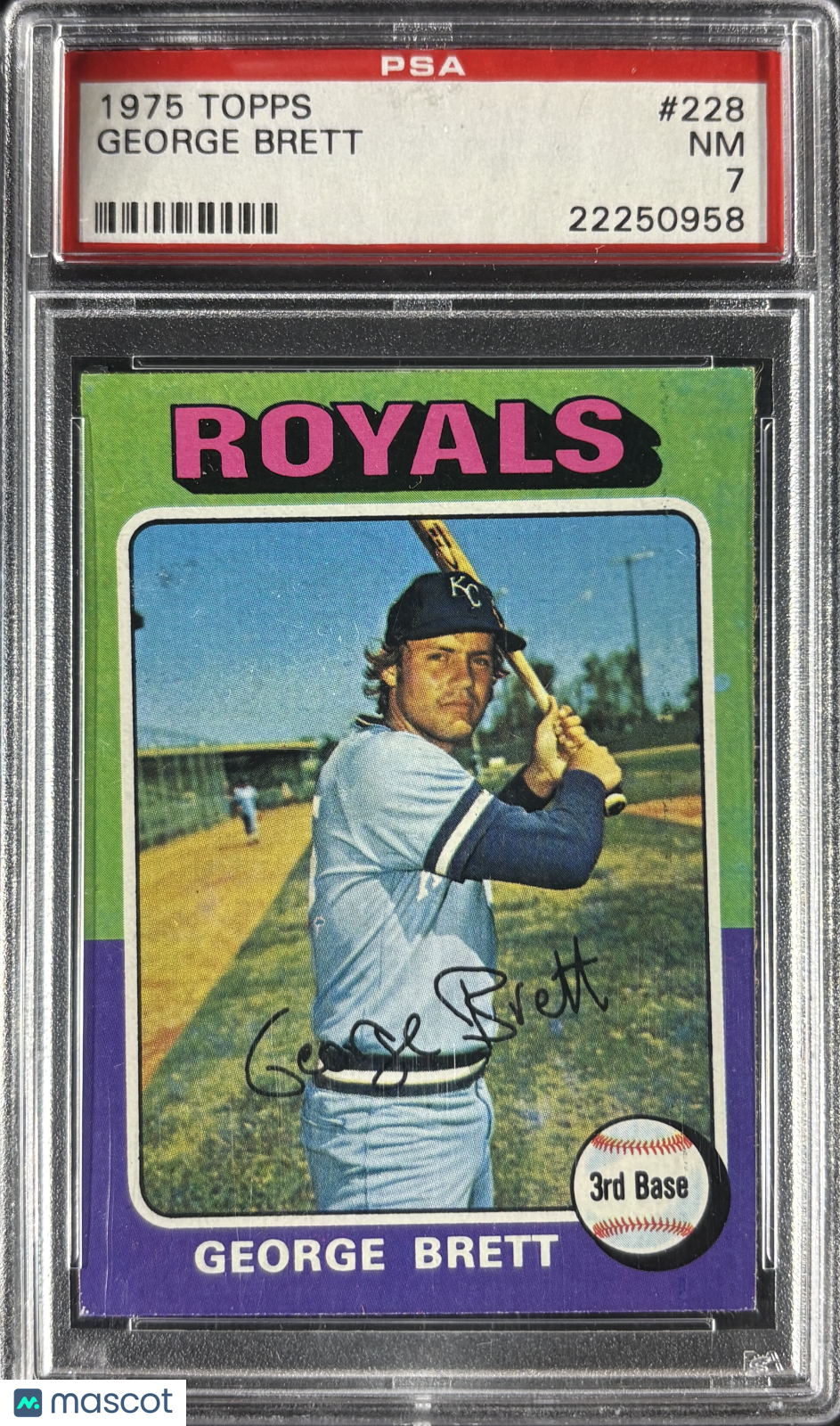1975 Topps #228 George Brett RC Rookie PSA 7 NM Near Mint