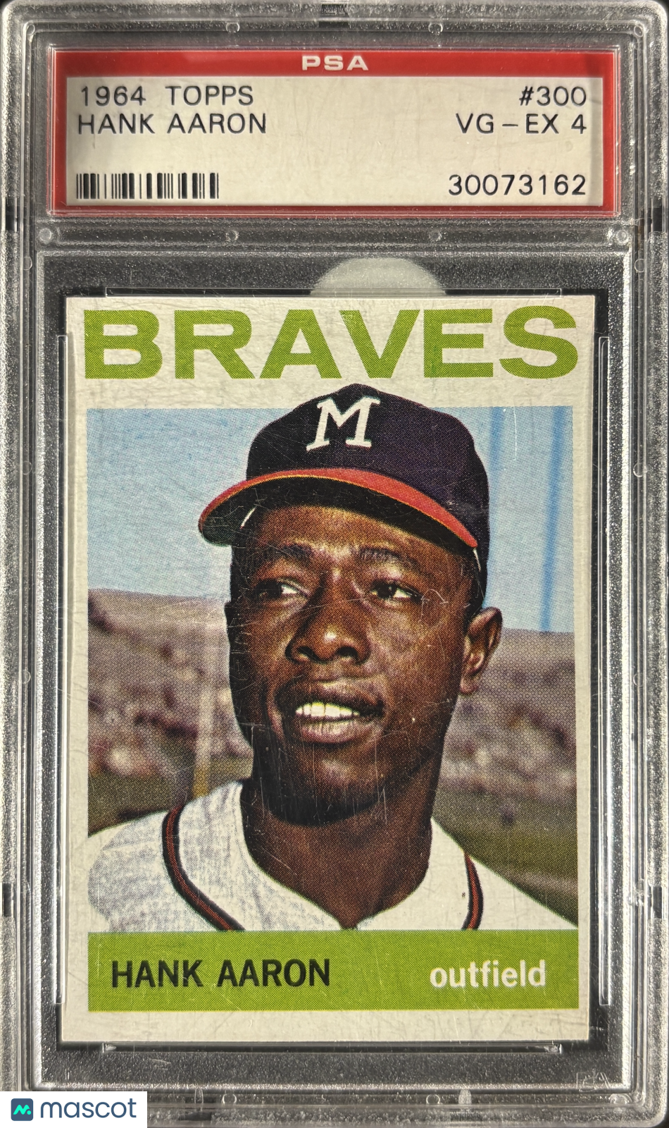 1964 Topps #300 Hank Aaron PSA 4 VG-EX Sharp