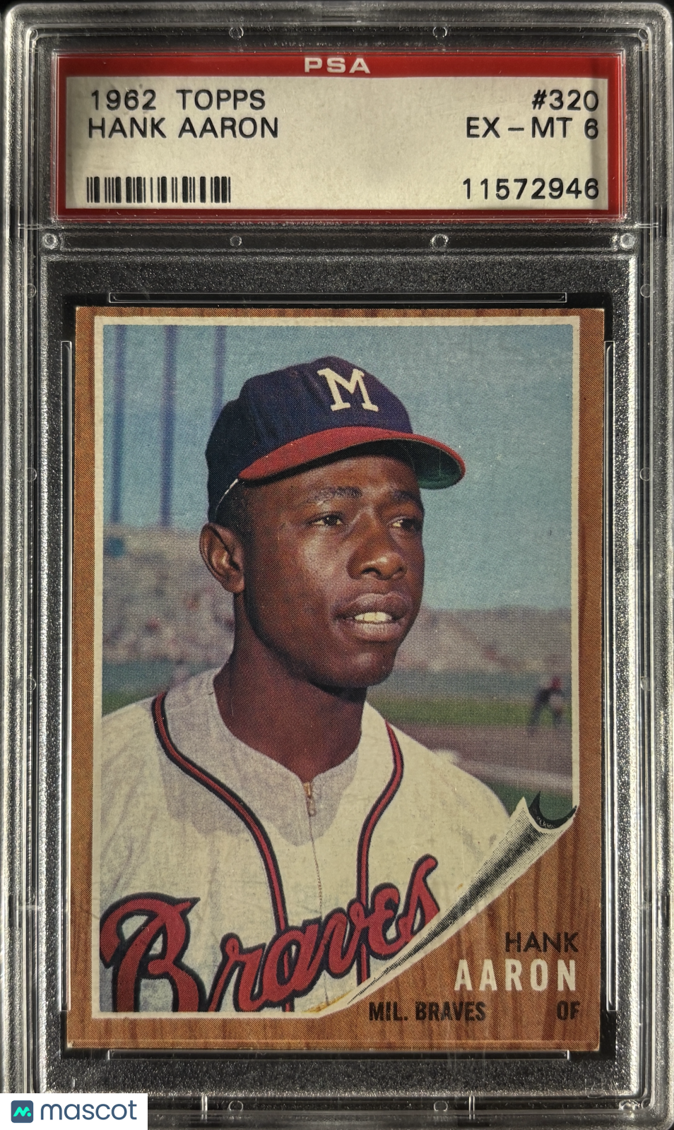 1962 Topps #320 Hank Aaron PSA 6 EX-MT