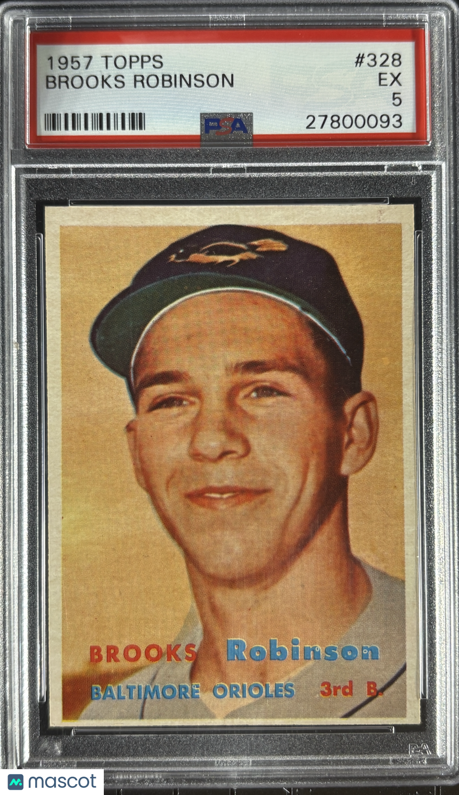 1957 Topps #328 Brooks Robinson RC Rookie PSA 5 EX Sharp New Label