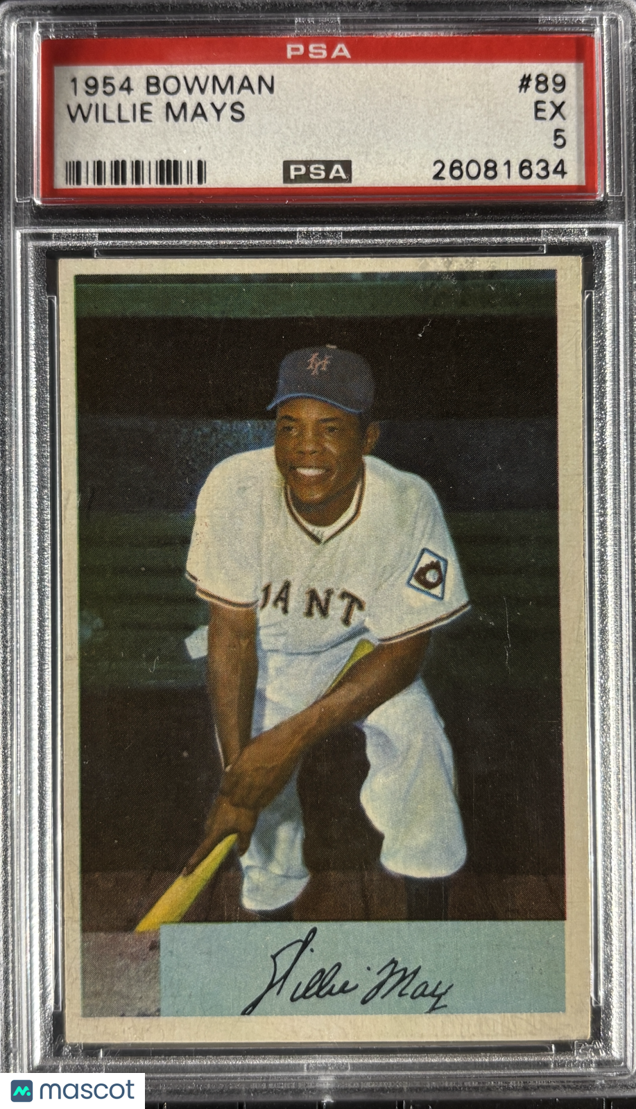 1954 Bowman #89 Willie Mays PSA 5 EX