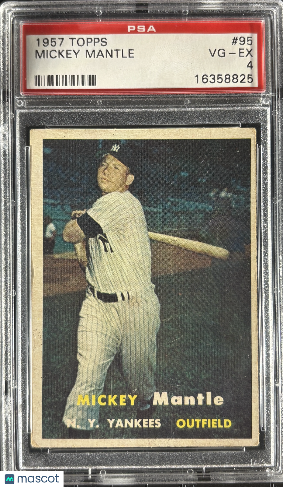 1957 Topps #95 Mickey Mantle PSA 4 VG-EX