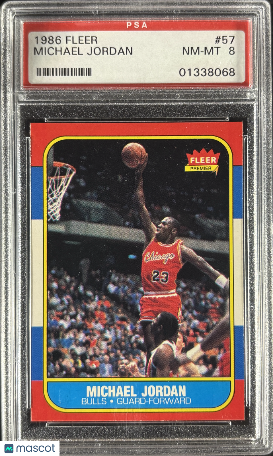 1986 Fleer #57 Michael Jordan RC Rookie PSA 8 NM-MT SHARP
