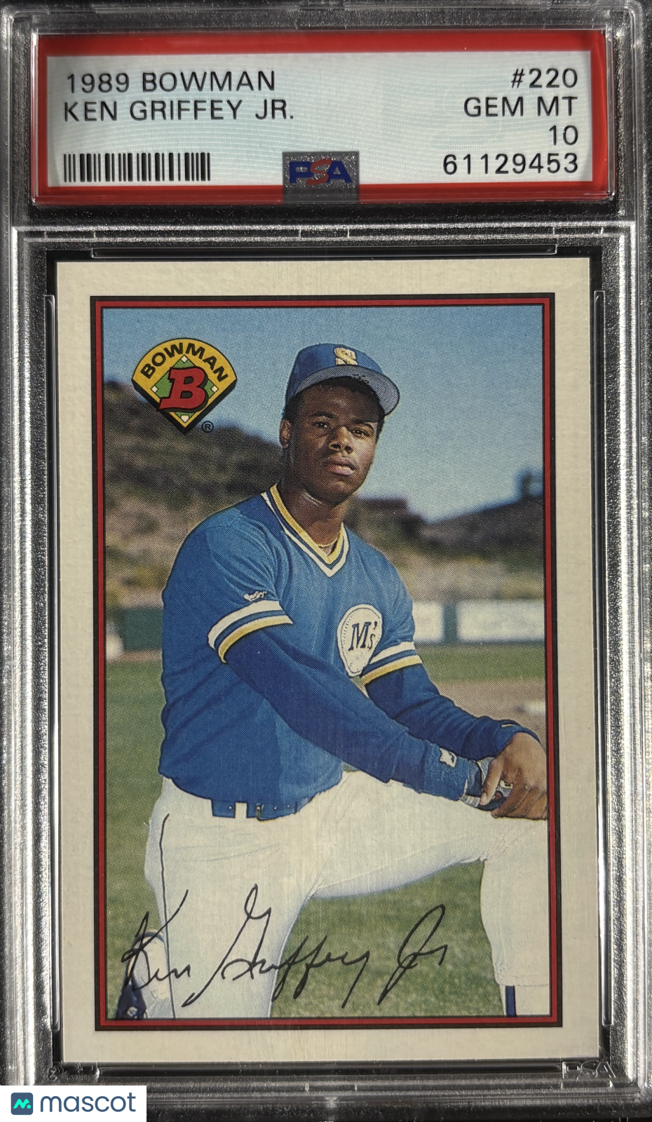 1989 Bowman #220 Ken Griffey Jr RC Rookie PSA 10 GEM MINT New Label