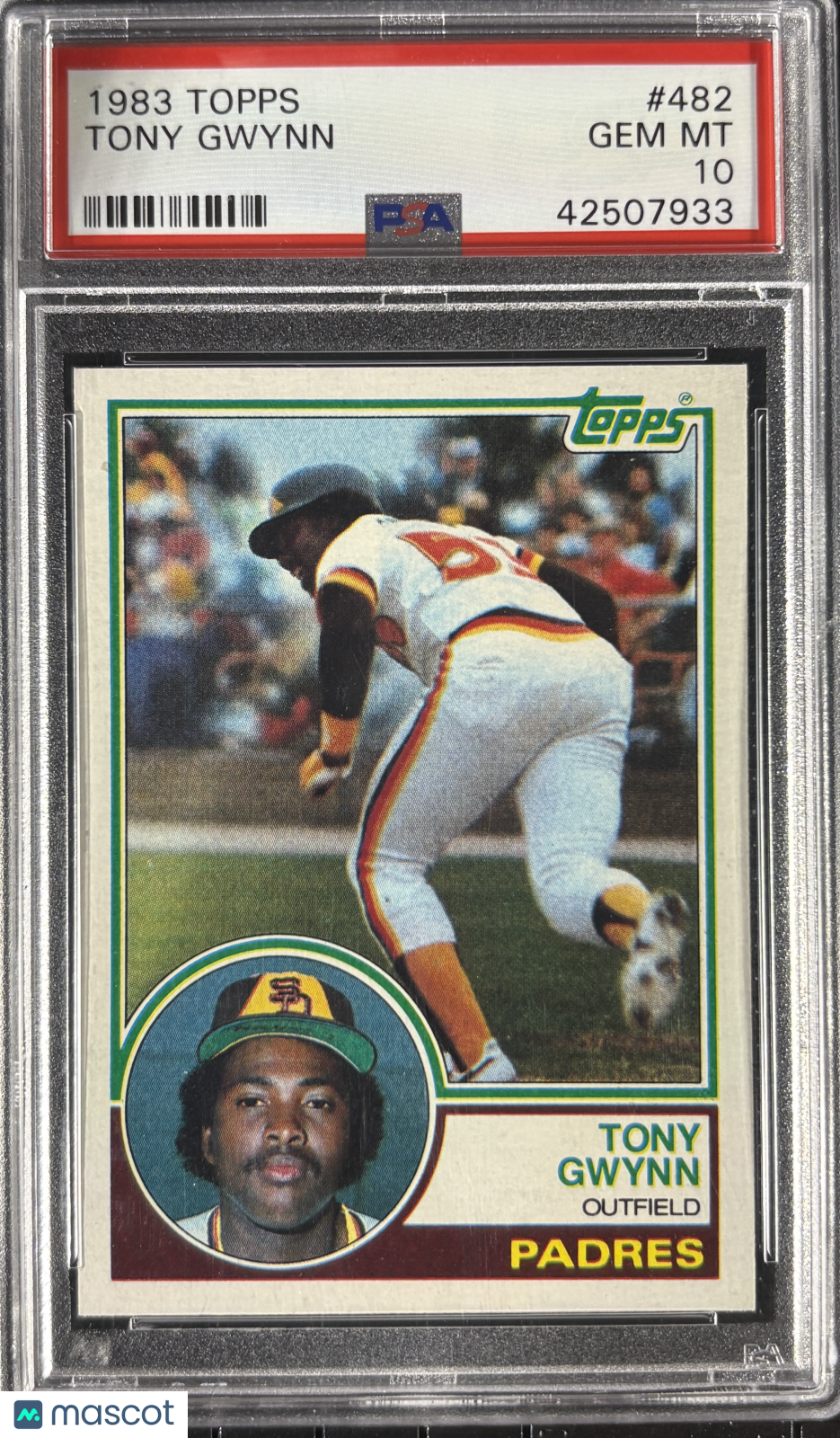 1983 Topps #482 Tony Gwynn RC Rookie PSA 10 GEM MINT New Label