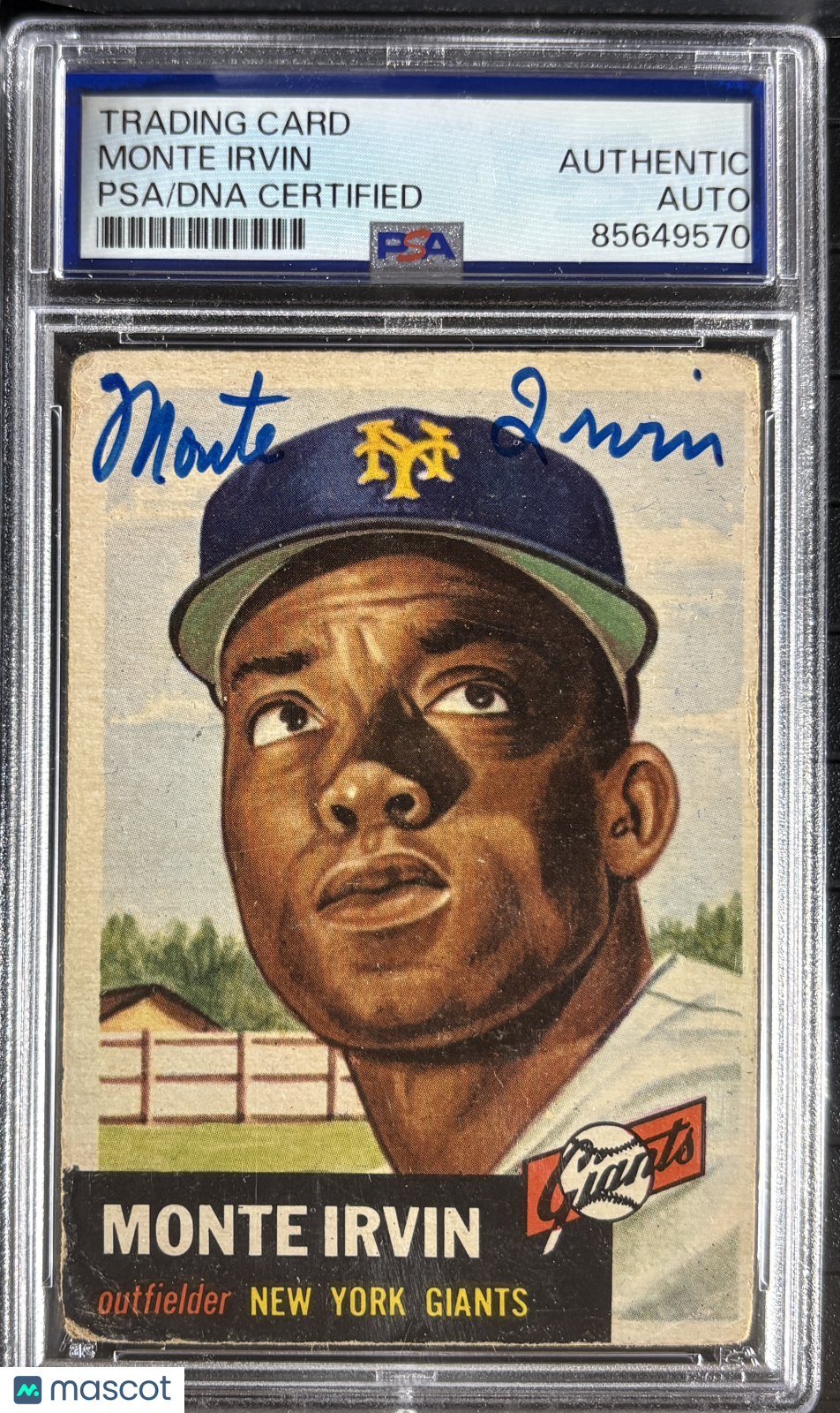 1956 Monte Irvin PSA Authentic AUTO Autograph