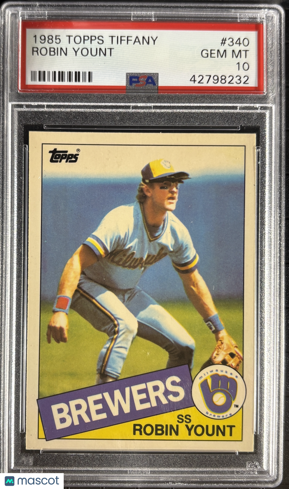 1985 Topps Tiffany #340 Robin Yount PSA 10 GEM MINT New Label
