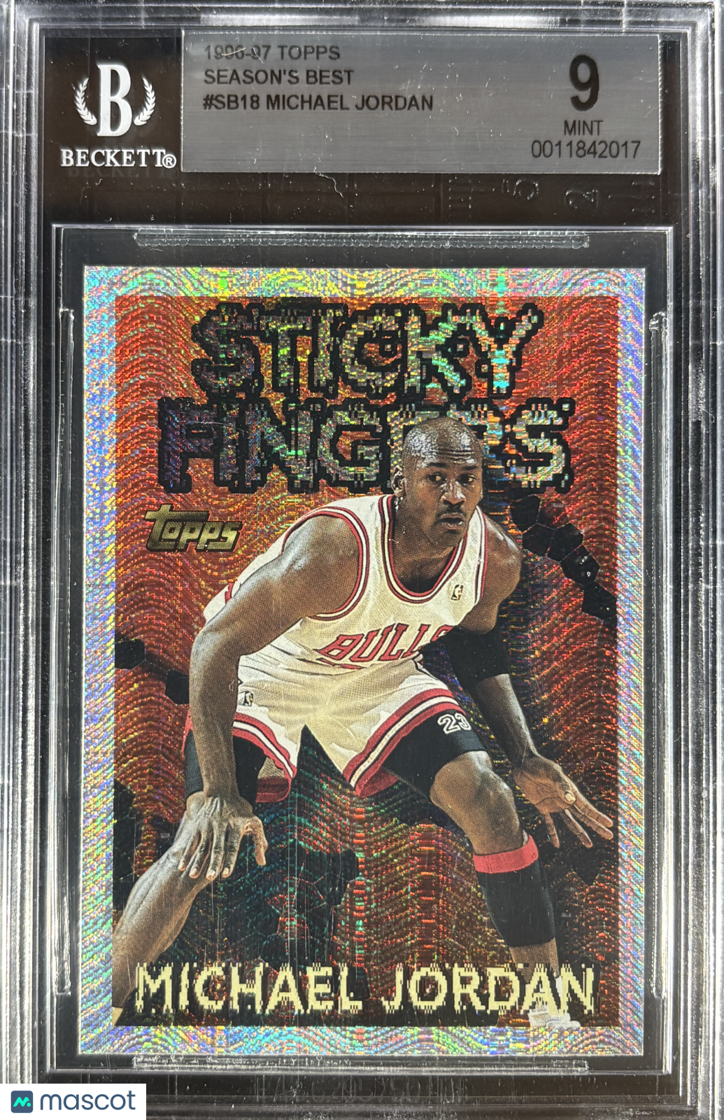 1996 Topps Season's Best #SB18 Michael Jordan Sticky Fingers BGS 9 MINT