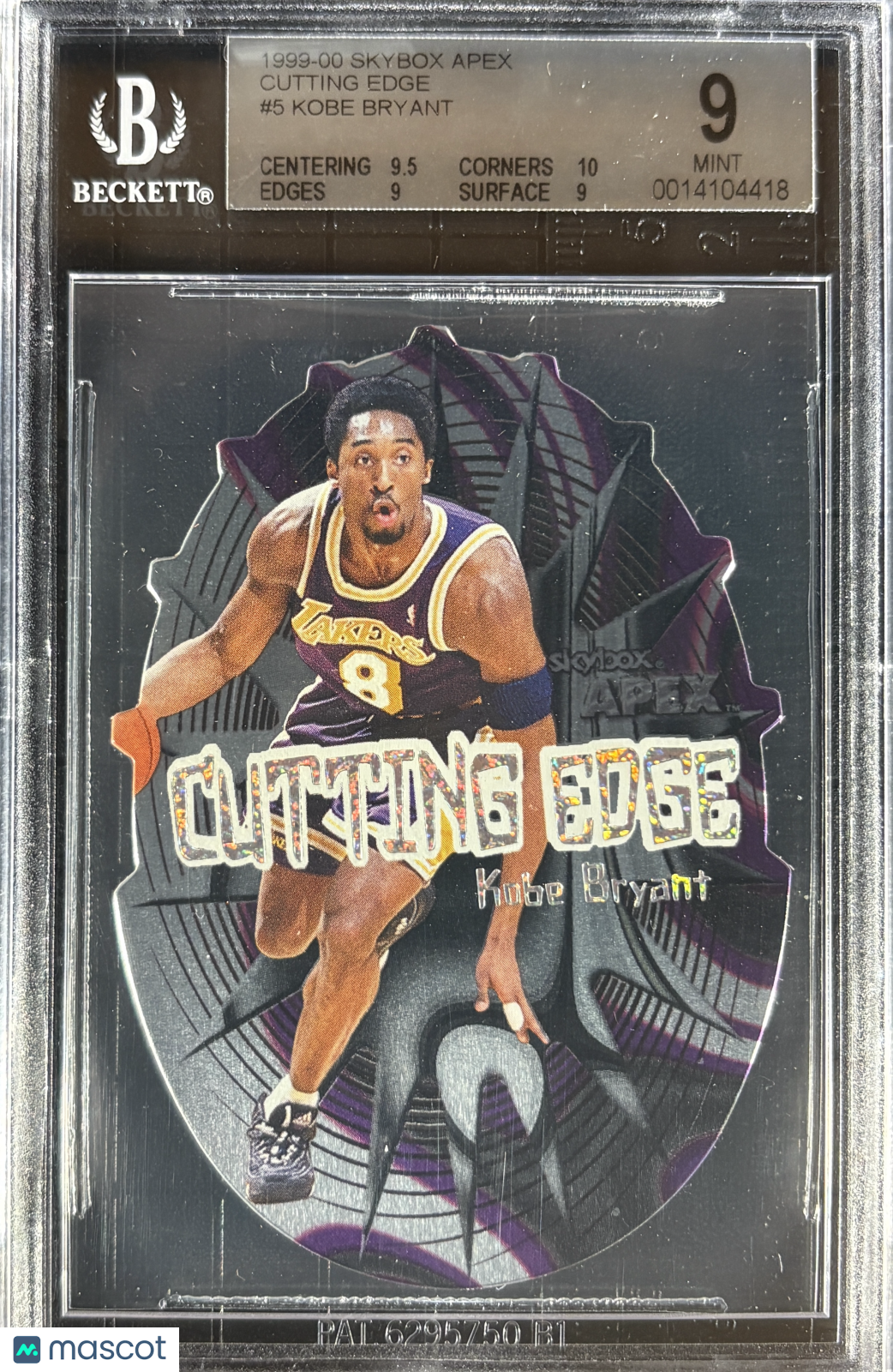 1999 SkyBox APEX Cutting Edge #5 Kobe Bryant BGS 9 MINT