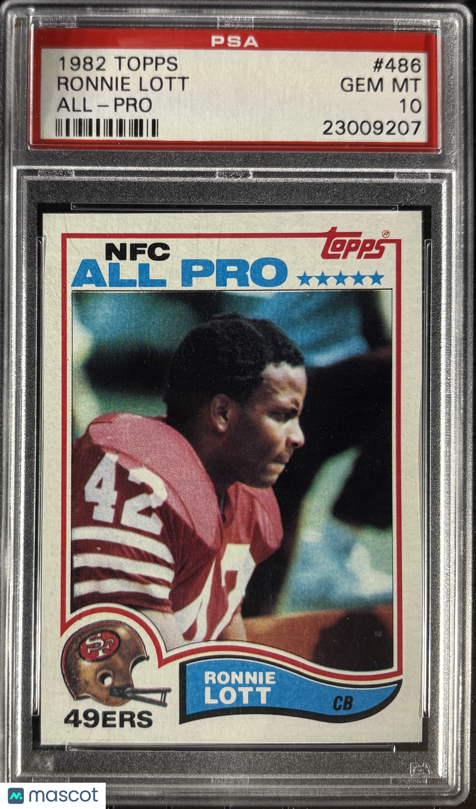 1982 Topps #486 Ronnie Lott RC Rookie PSA 10 GEM MINT