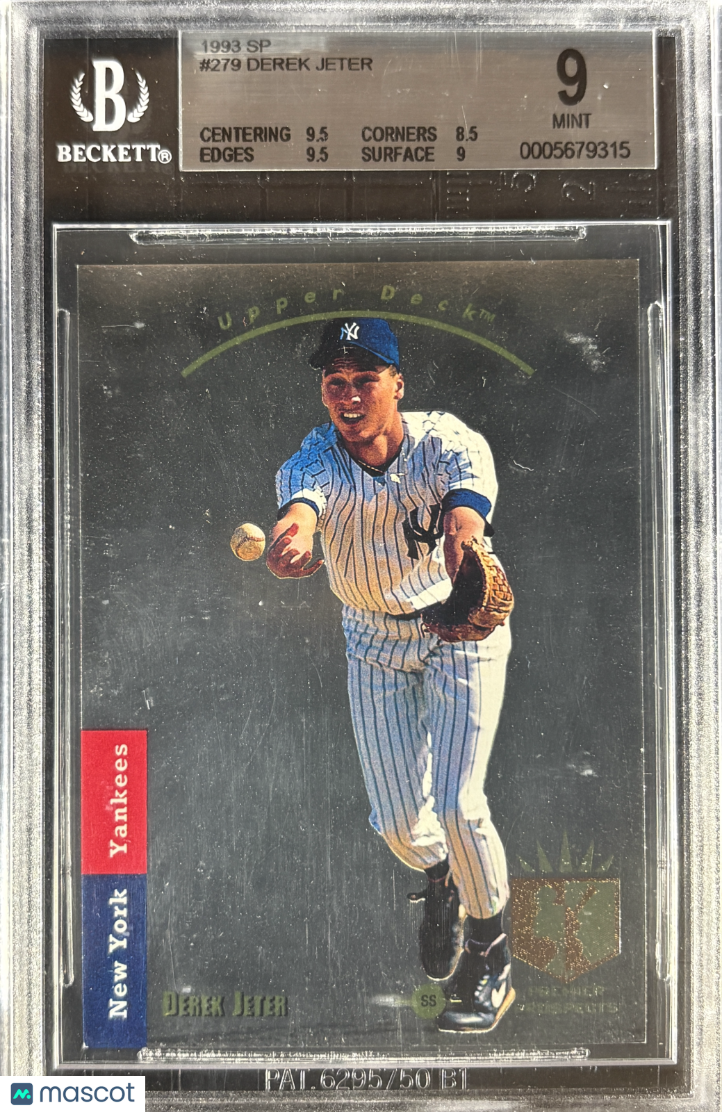 1993 SP #279 Derek Jeter RC Rookie BGS 9 MINT