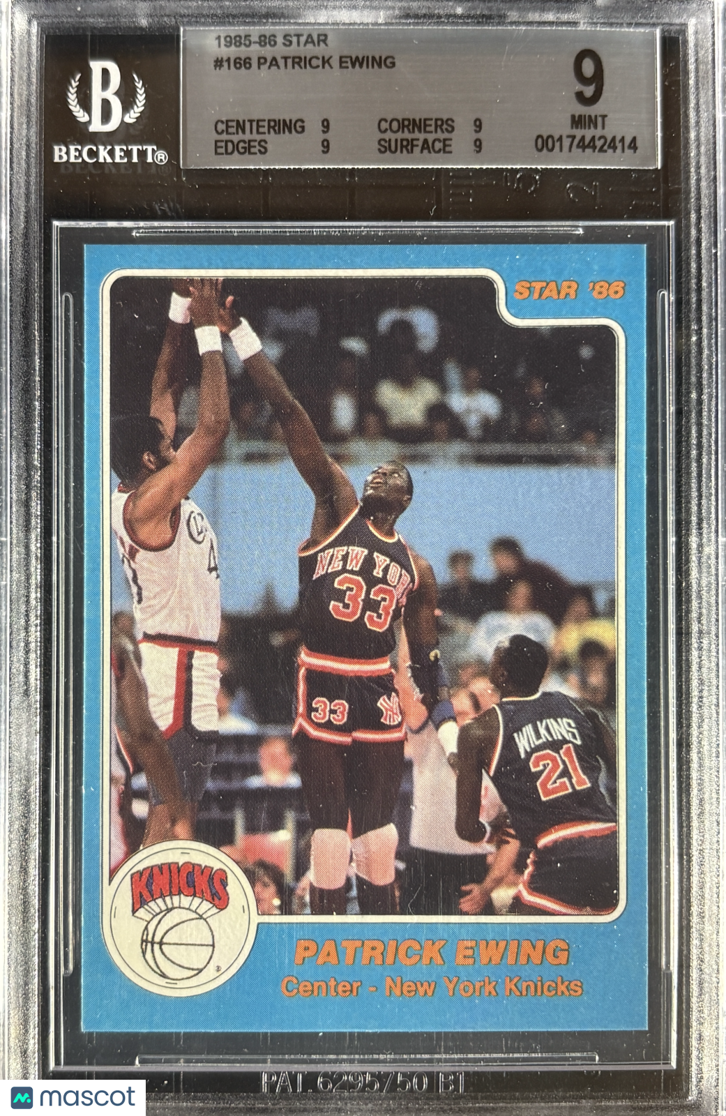 1985 Star #166 Patrick Ewing XRC Rookie BGS 9 MINT