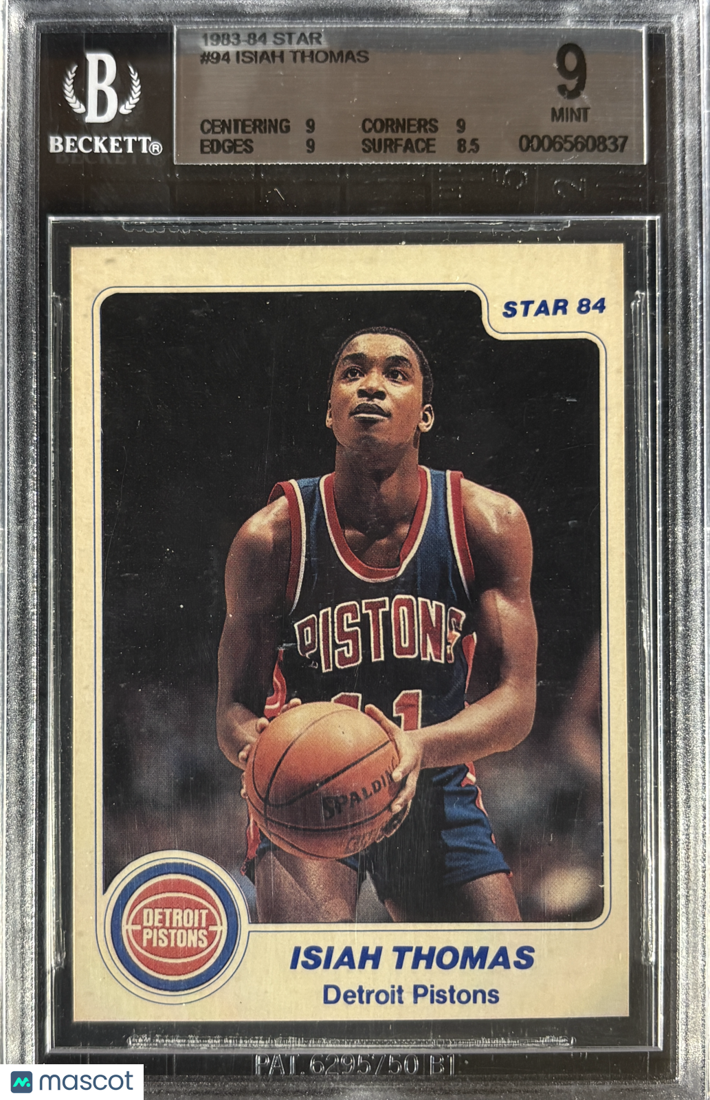 1983 Star #94 Isiah Thomas RC Rookie BGS 9 MINT
