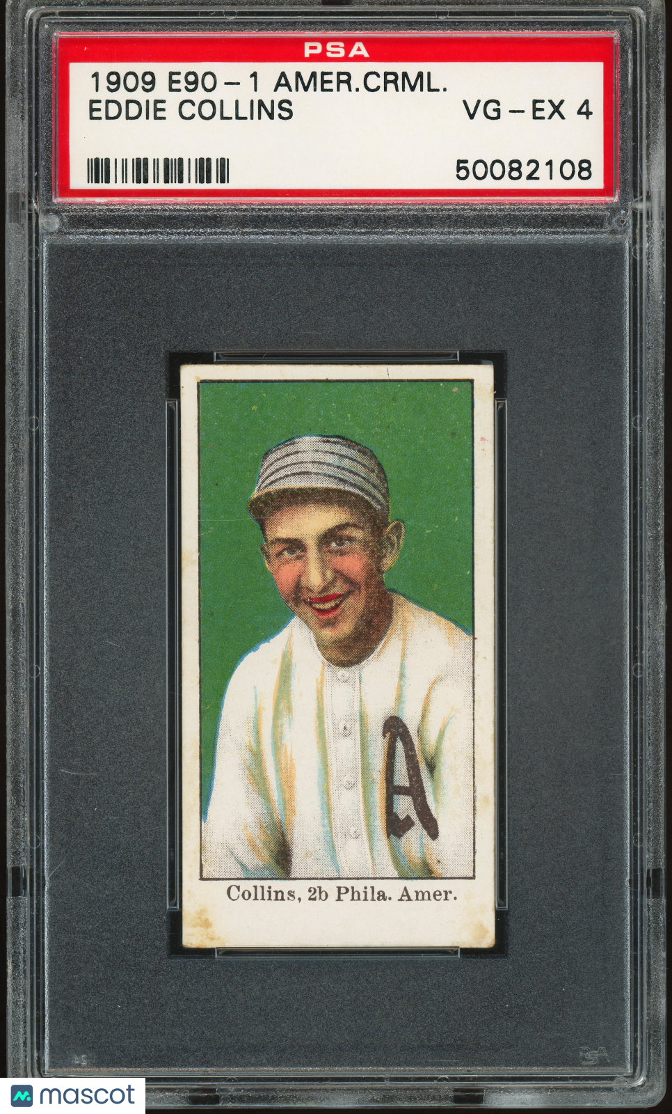 1909 E90-1 American Caramel Eddie Collins PSA 4 VG-EX Nice Color