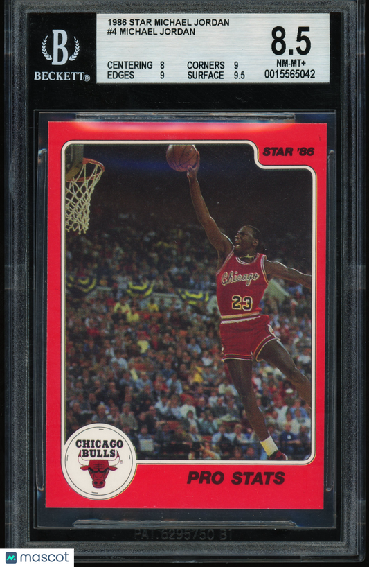 1986 Star #4 Michael Jordan Pro Stats BGS 8.5 NM-MT+
