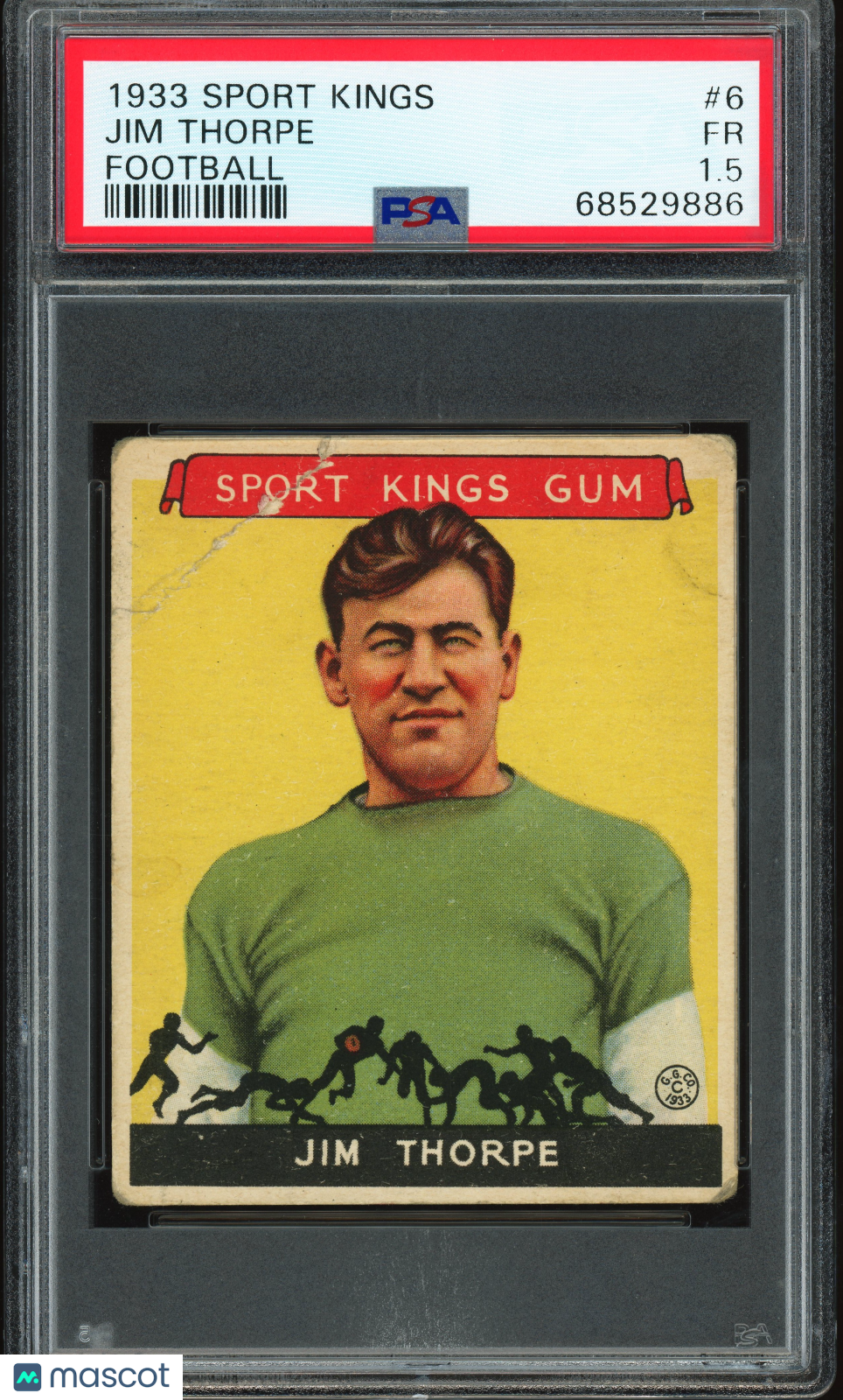 1933 Sport Kings #6 Jim Thorpe Football PSA 1.5
