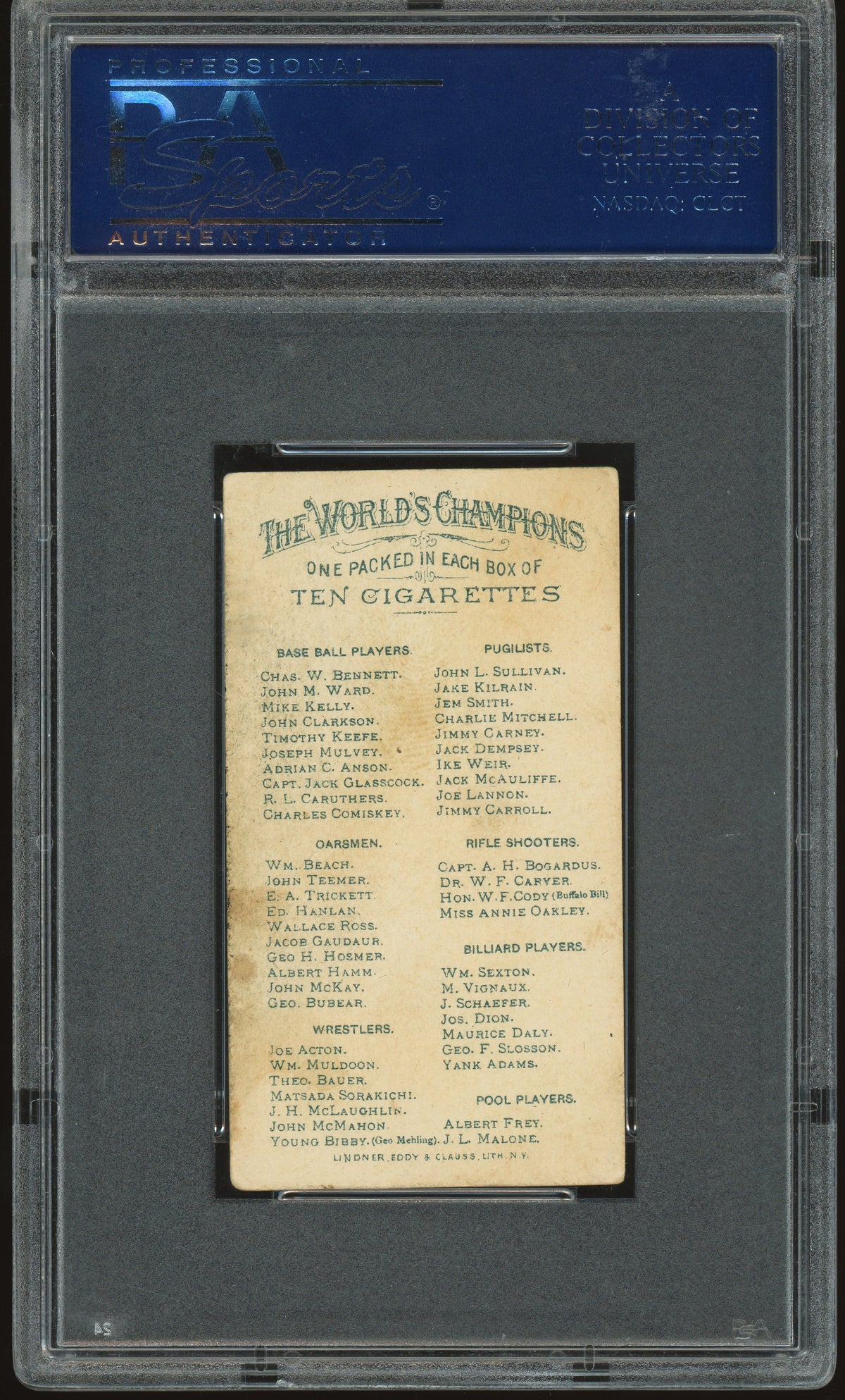 1888 N28 Allen & Ginter Timothy Tim Keefe PSA 2 GD