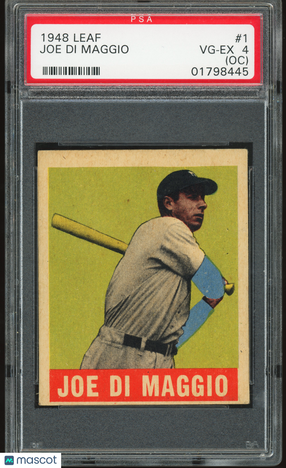 1948 Leaf #1 Joe DiMaggio PSA 4 oc