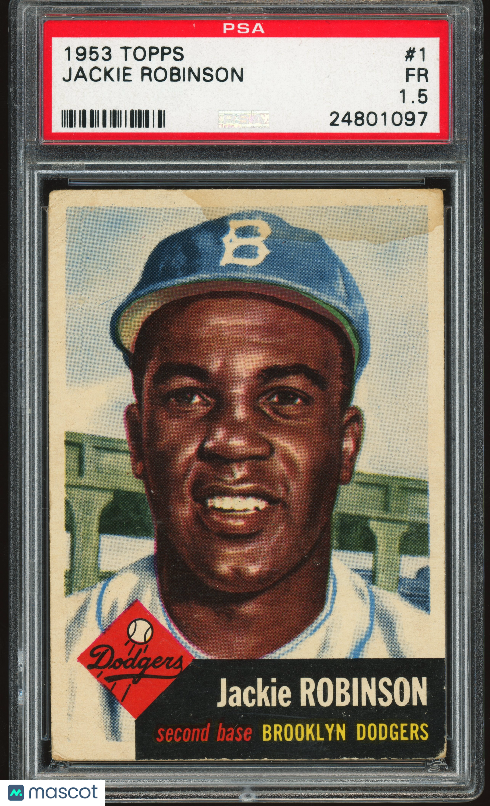 1953 Topps #1 Jackie Robinson PSA 1.5 CENTERED