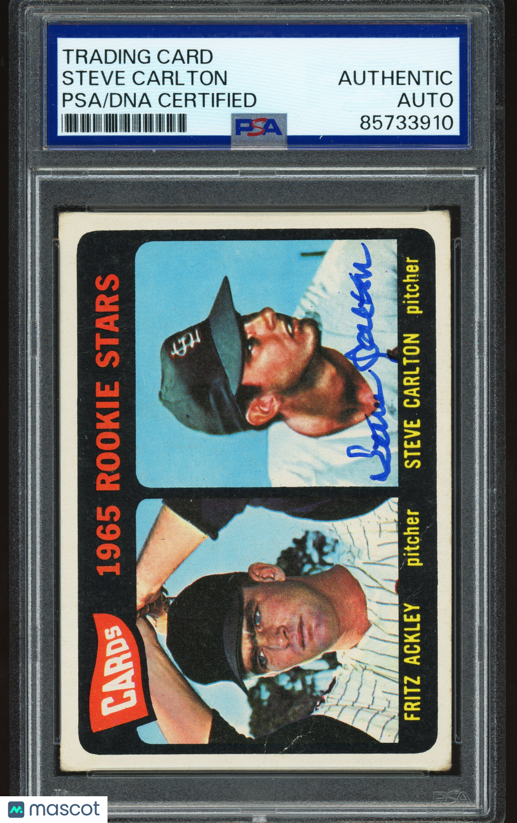 1965 Topps Steve Carlton RC Rookie PSA Authentic AUTO Autograph Well Centered