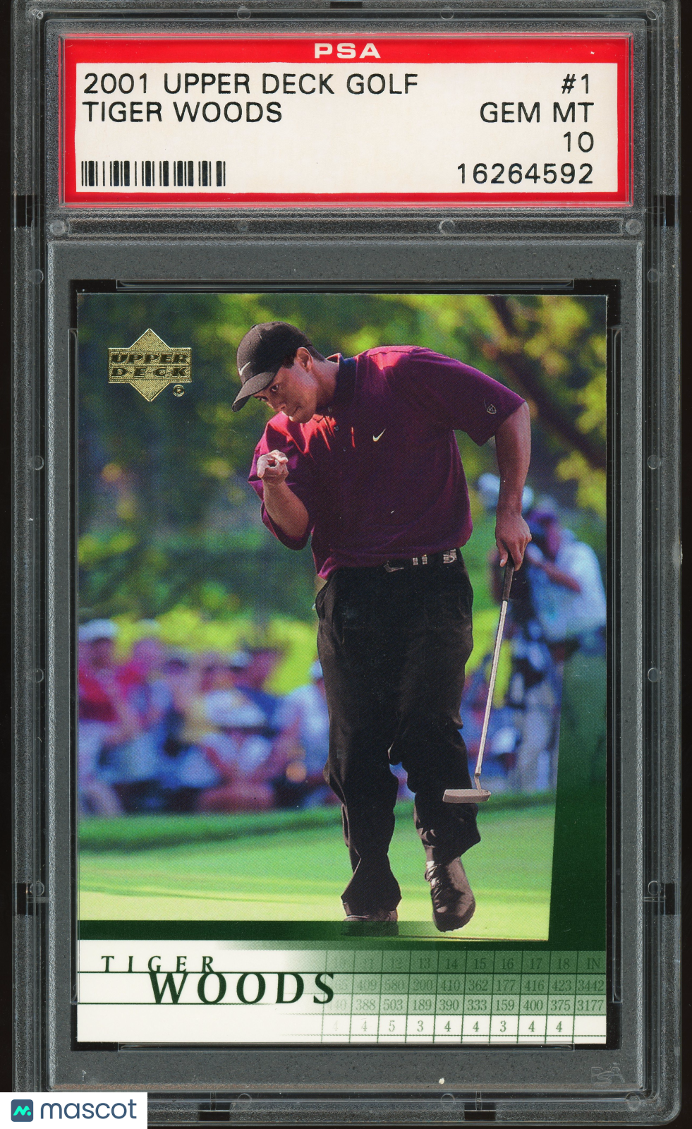 2001 Upper Deck Golf #1 Tiger Woods RC Rookie PSA 10 GEM MINT