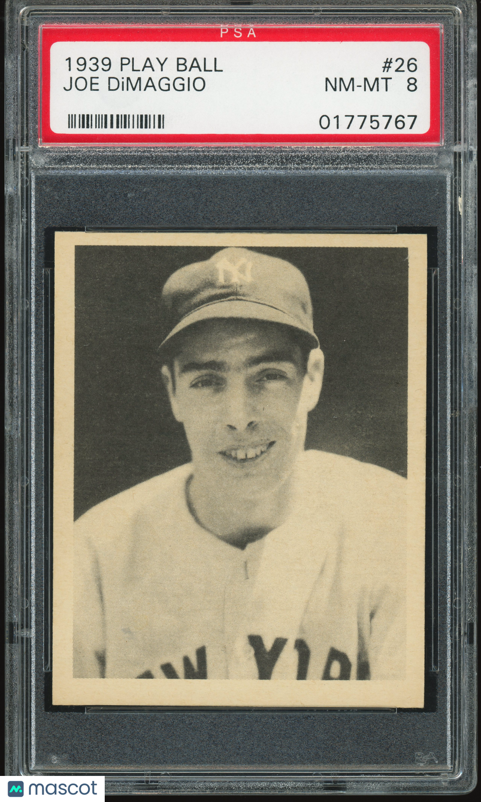 1939 Play Ball #26 Joe DiMaggio PSA 8 NM-MT High Grade